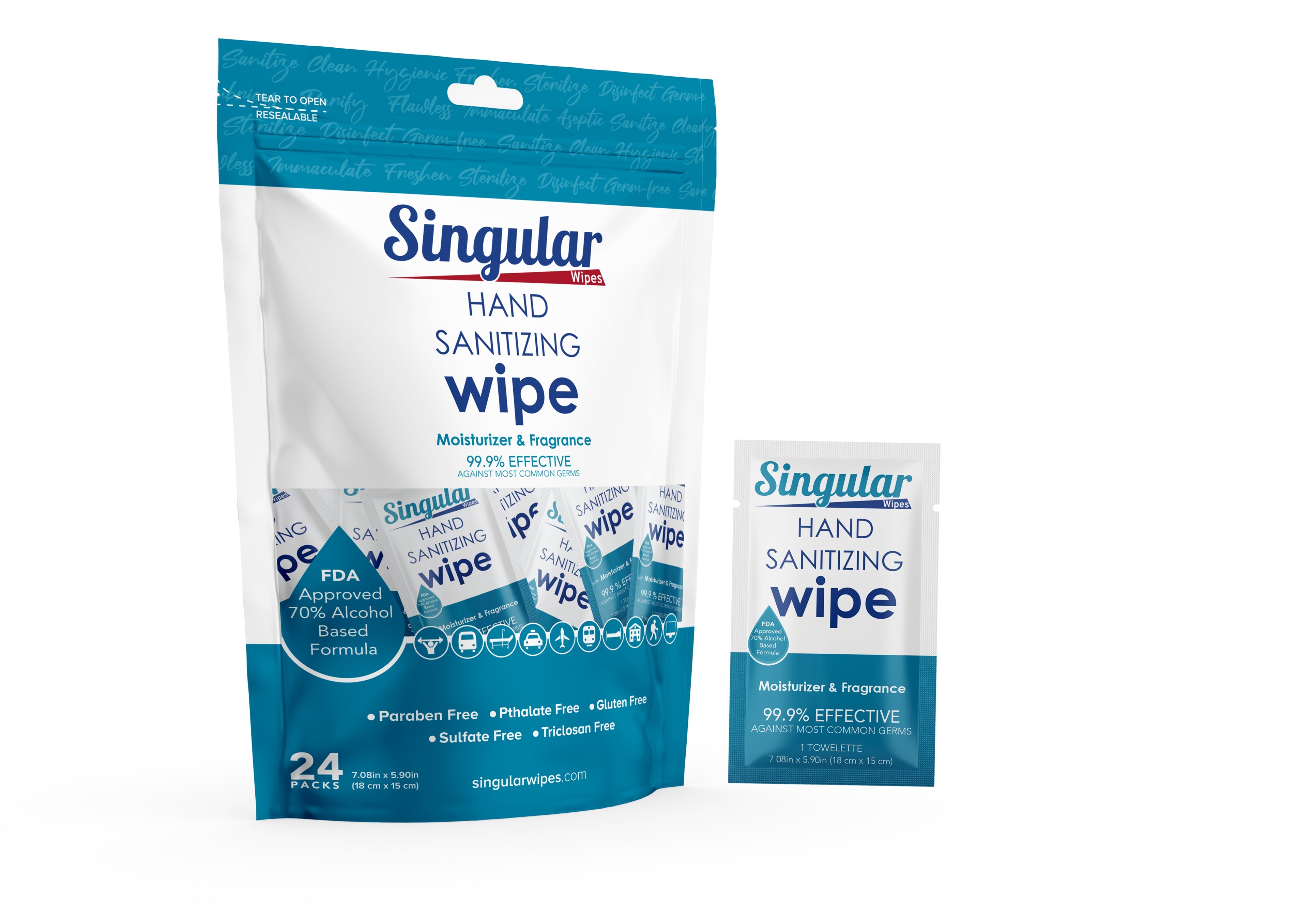 All Natural, Sanitizing Hand Wipes — Wipeys - Travel Wipes